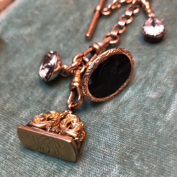 Georgian Victorian gold charm necklace - Picture 3 of 16